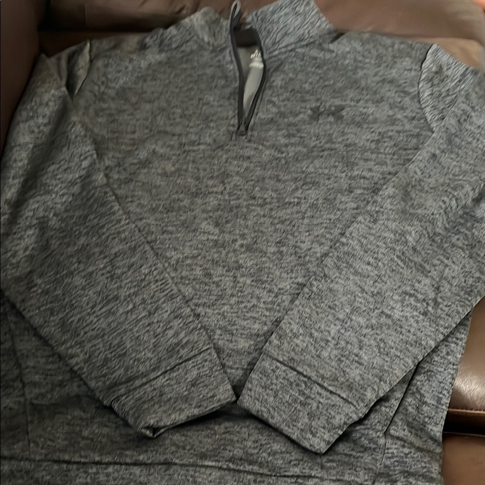 Under Armour Men's Heathered Gray Zip-Up Sweater